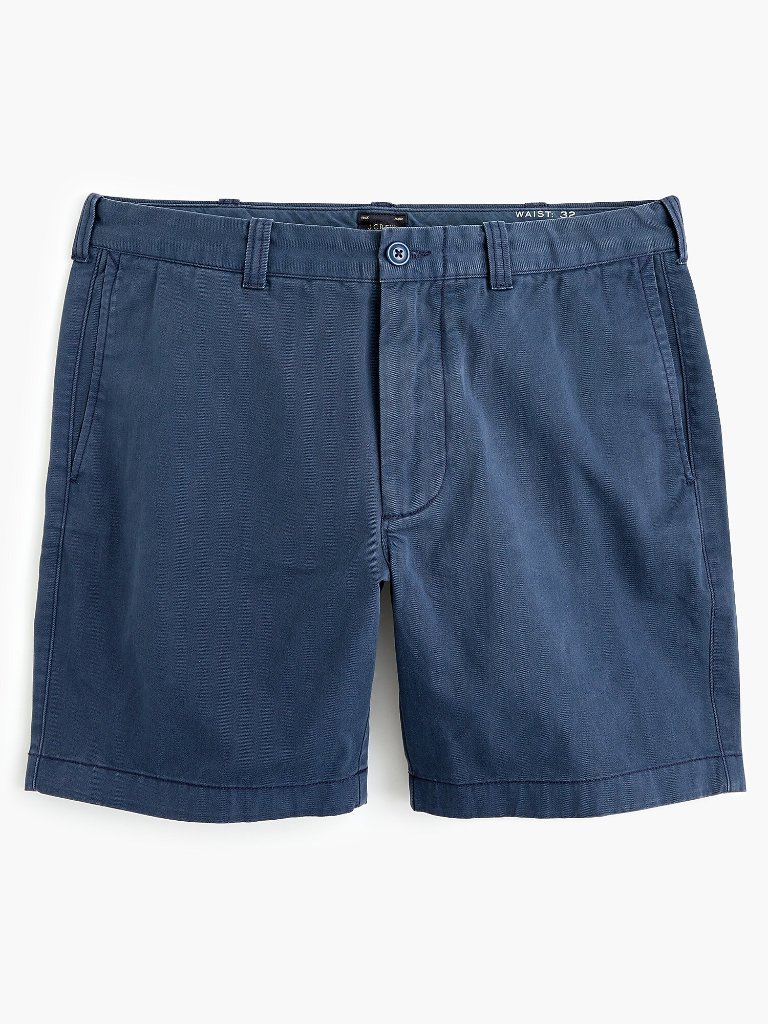 J Crew 7" Short In Garment-Dyed Cotton Size 40 Navy